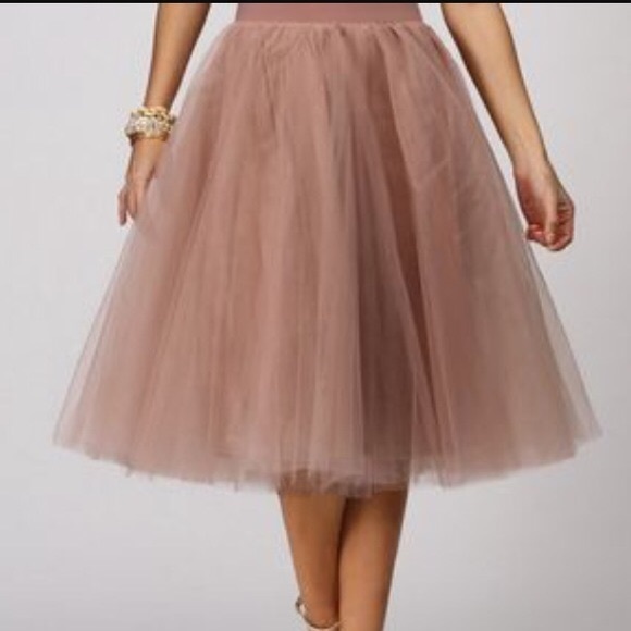 Windsor Mauve Pink Long Tulle Skirt 